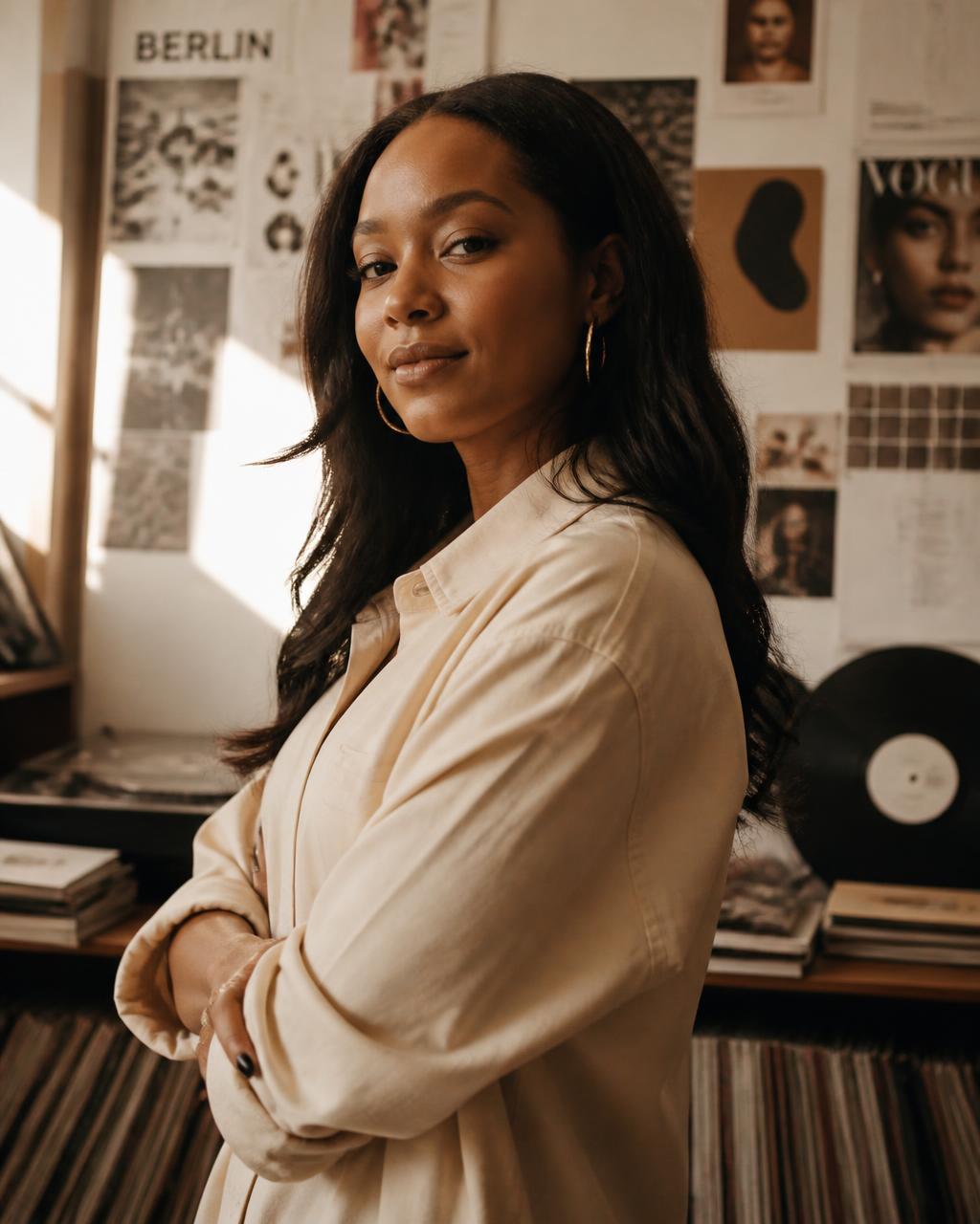 Portrait of the founder of 222uesday in the studio